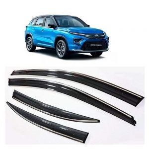 rain window door visor wind deflectors and sunshield protectors For Hyryder  - black 